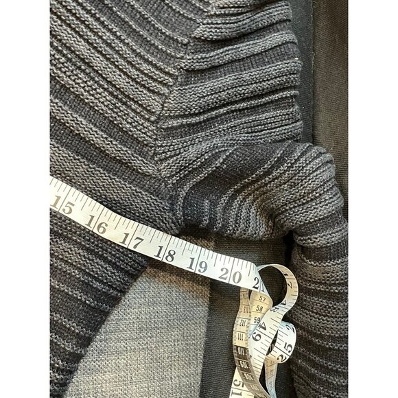 INC International Concepts Black Gray Horizontal V Turtle Neck Sz S - Picture 7 of 9